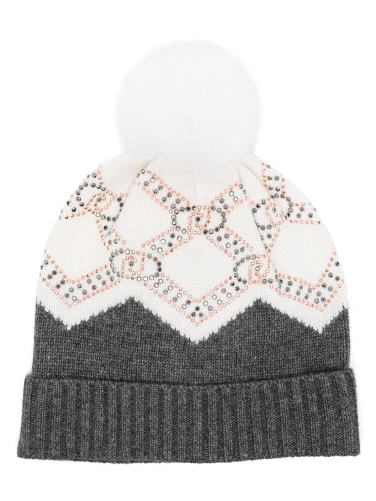 LIU JO logo-embellished beanie - Grey Cover