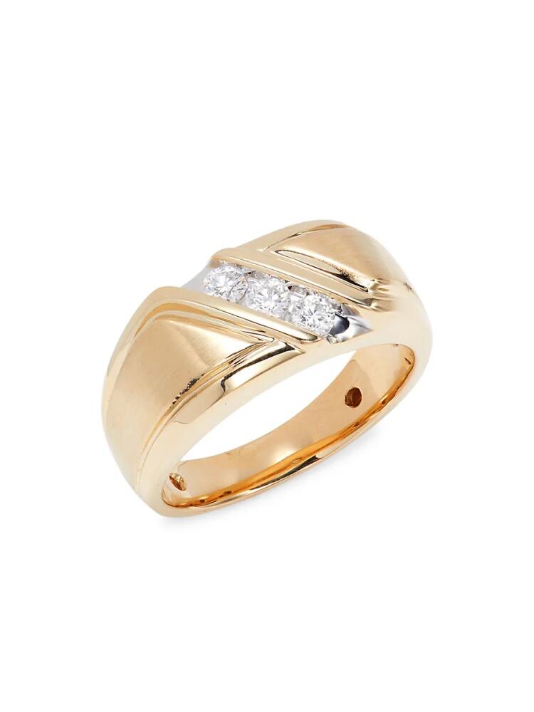 Saks Fifth Avenue Men's 14K Yellow Gold & 0.33 TCW Diamond Ring Cover