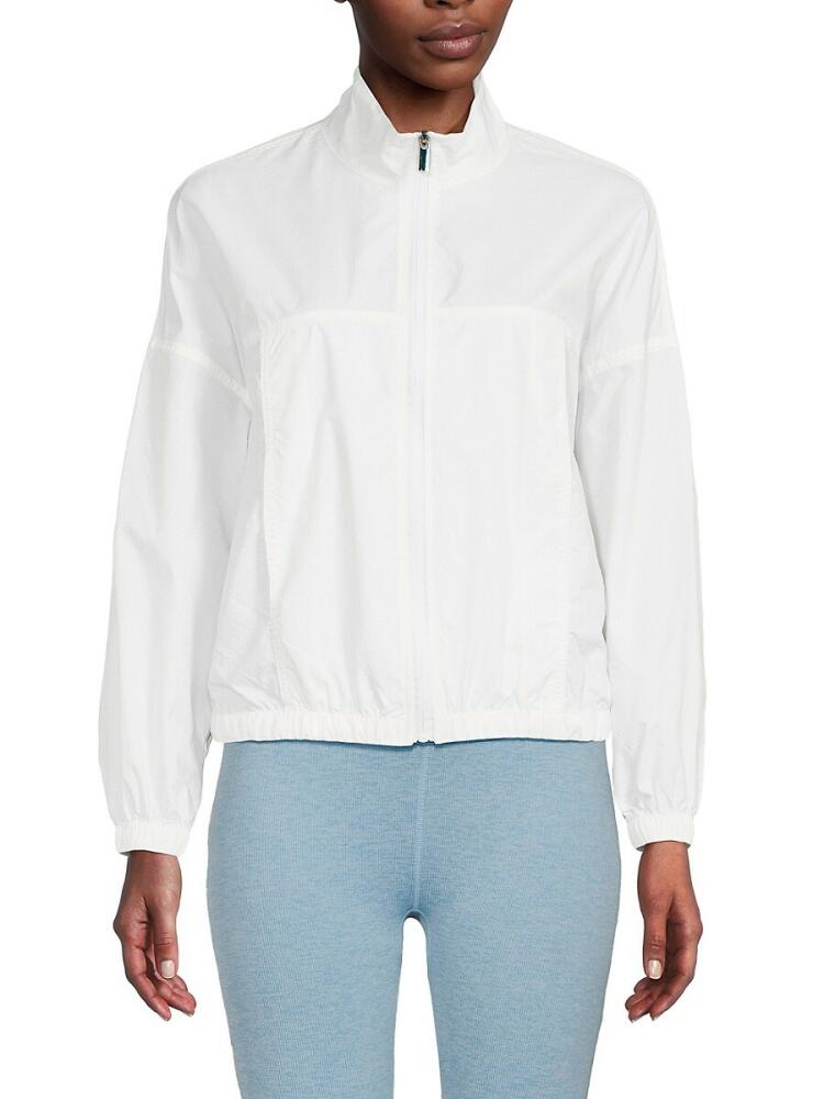 NANETTE nanette lepore Women's Dolman Solid Track Jacket - Lucent White Cover