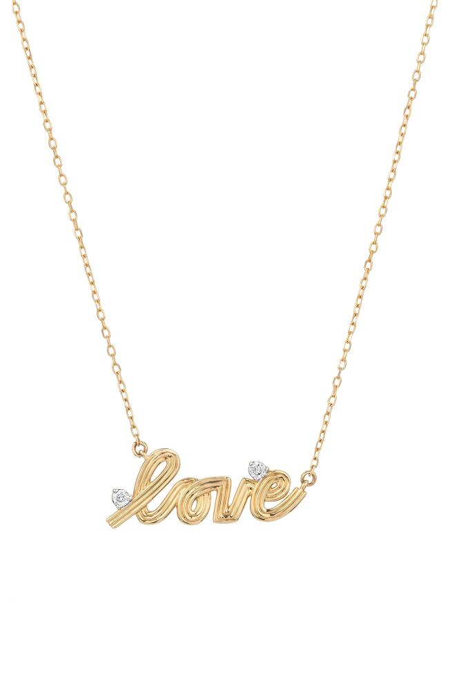 Adina Reyter Groovy Love Diamond Pendant Necklace in Yellow Gold Cover