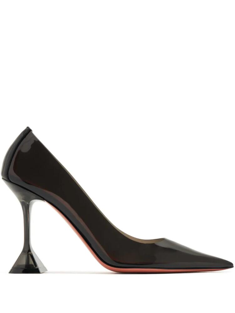 Amina Muaddi Ami Glass 95mm sculpted-heel pumps - Black Cover