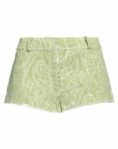 Ermanno Scervino Woman Shorts & Bermuda Shorts Light green Cotton, Viscose Cover