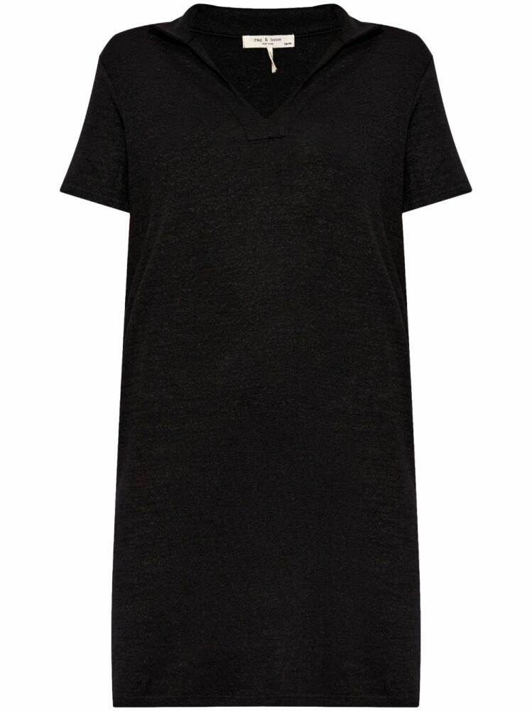 rag & bone V-neck short-sleeved dress - Black Cover