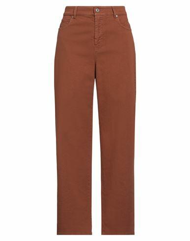 Weekend Max Mara Woman Jeans Tan Cotton, Elastane Cover