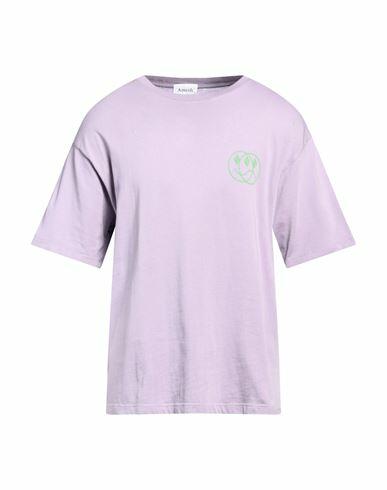 Amish Man T-shirt Lilac Cotton Cover