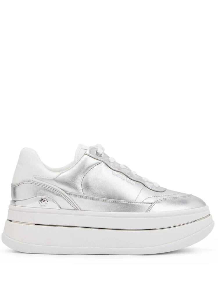 Michael Kors Hayes monogram-pattern sneakers - Silver Cover