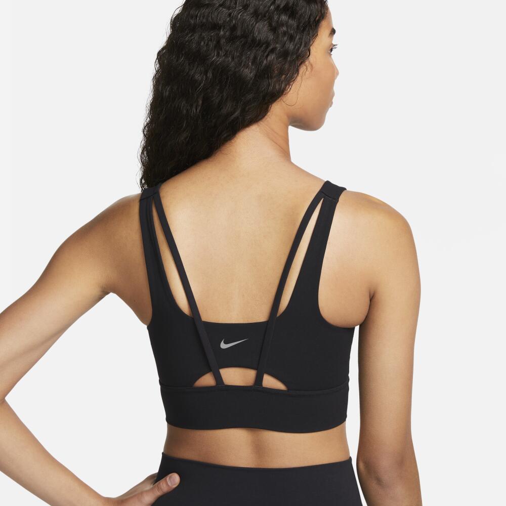 Nike Women's Zenvy Medium-Support Padded Longline Sports Bra in Black Cover