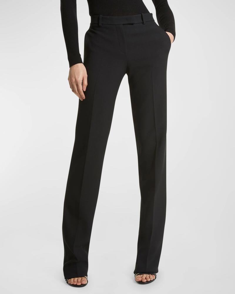 Michael Kors Collection Carolyn Mid-Rise Straight-Leg Trousers Cover