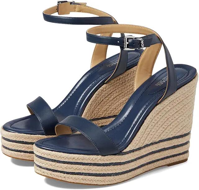 MICHAEL Michael Kors Leighton Wedge (Navy) Women's Shoes Cover