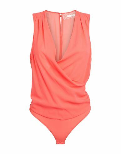 Patrizia Pepe Sera Woman Bodysuit Red Silk, Polyamide, Elastane Cover