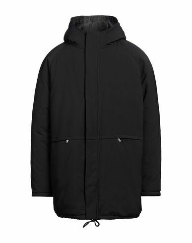 Sandro Man Coat Black Polyester, Polyamide Cover