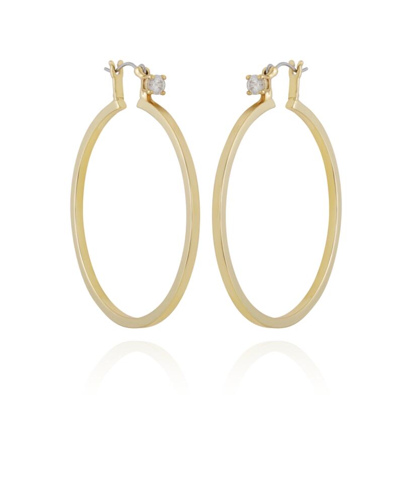 Vince Camuto Gold-Tone Cubic Zirconia Large Hoops Earrings - Gold Cover