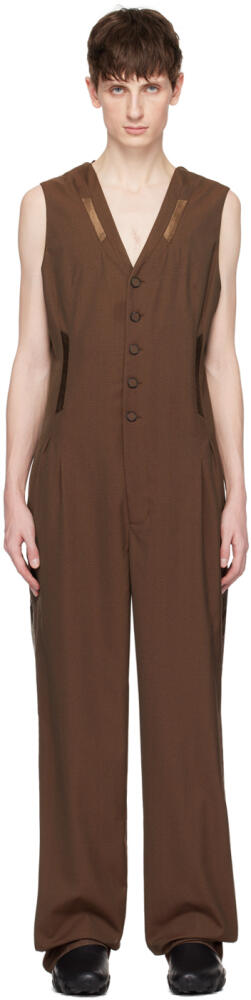 Kiko Kostadinov Brown Orson Jumpsuit Cover