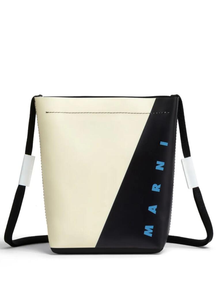 Marni logo-lettering shoulder bag - White Cover