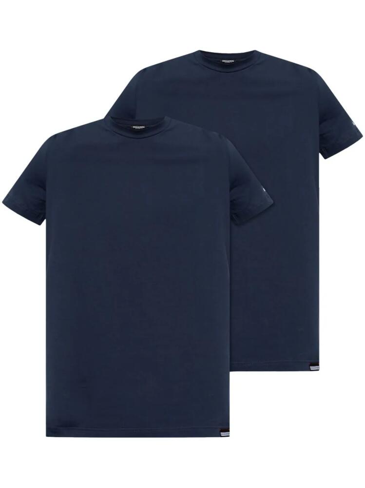 DSQUARED2 stretch-cotton lounge T-shirts (pack of two) - Blue Cover