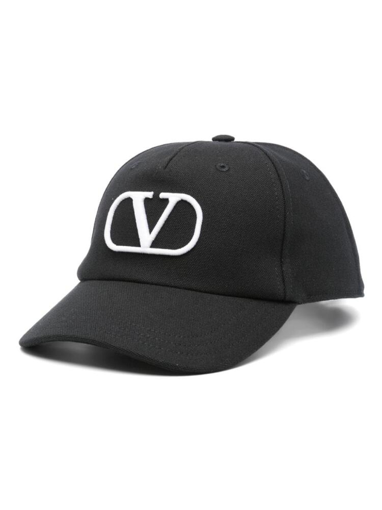 Valentino Garavani VLogo Signature canvas baseball cap - Black Cover