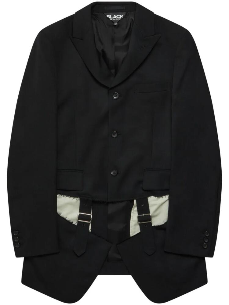 Black Comme Des Garçons cut-out buckle-detail blazer Cover