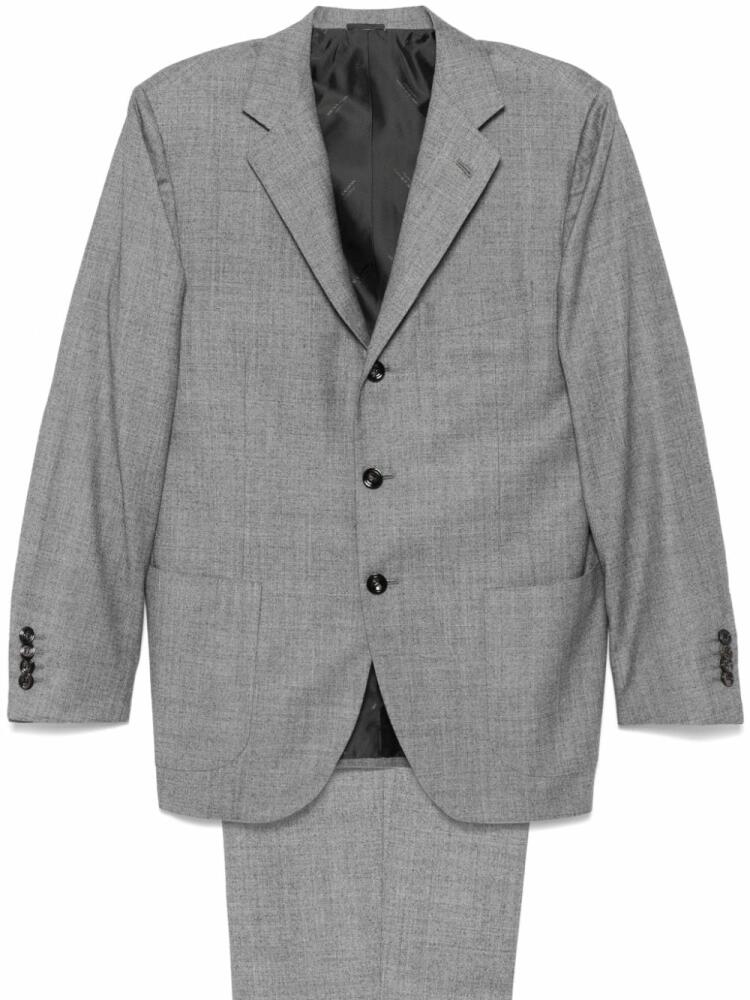 Kiton mélange-effect suit - Grey Cover