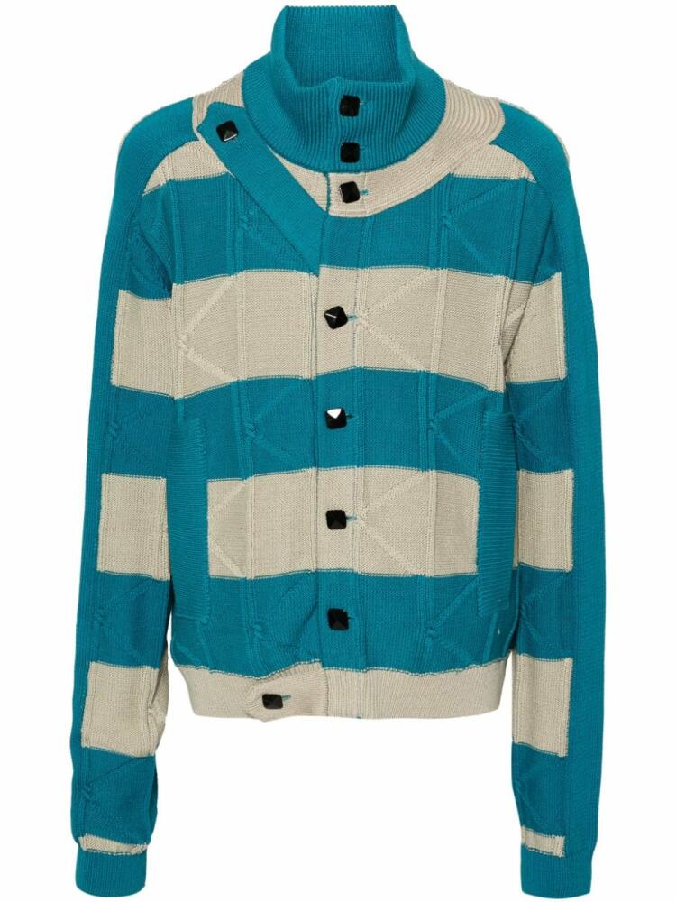 Kiko Kostadinov Merli Twinset striped cardigan - Blue Cover