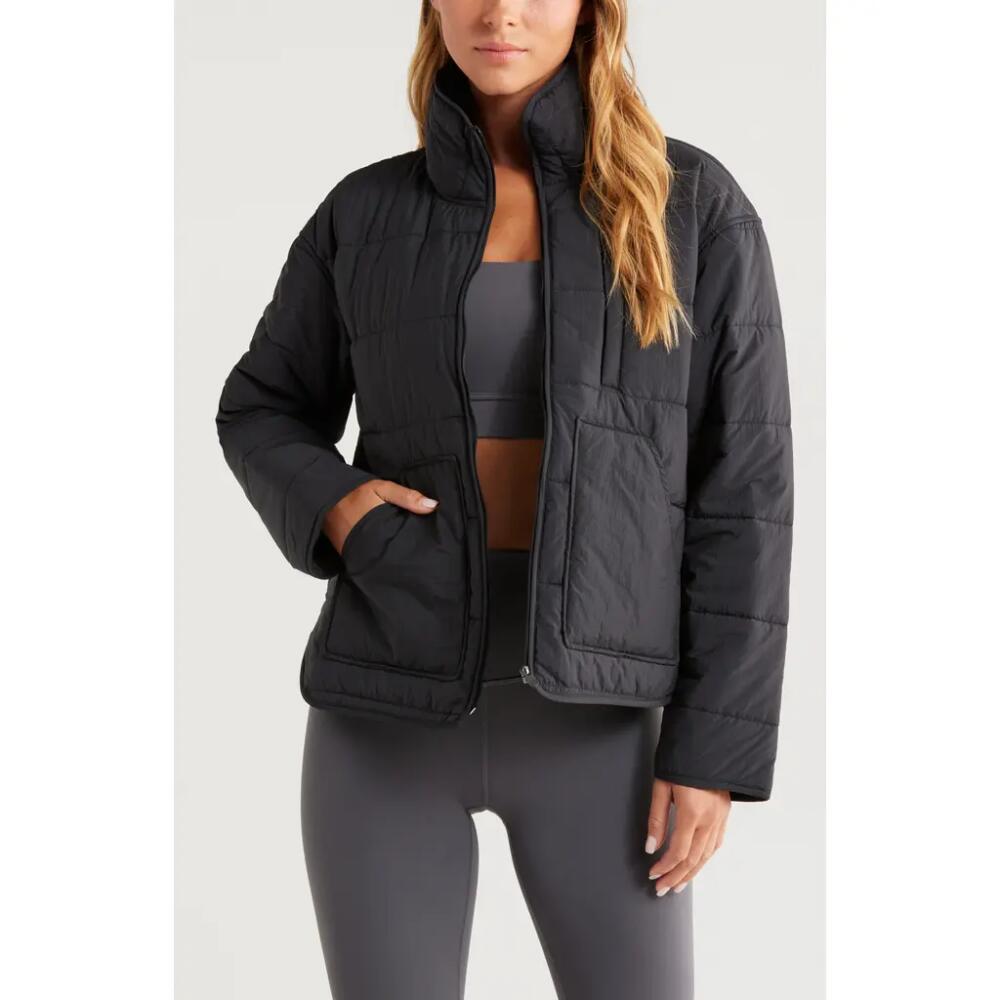 Zella Quilted Packable Jacket in Black Cover