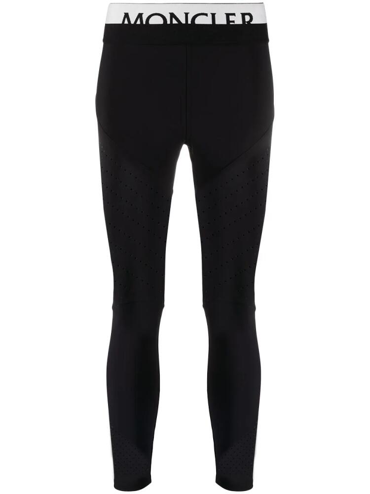 Moncler logo waistband leggings - Black Cover