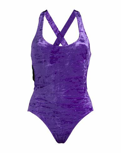 Gcds Woman One-piece swimsuit Purple Polyamide, Elastane Cover