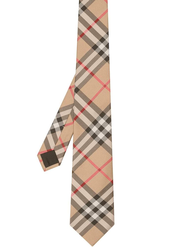 Burberry Modern Cut Vintage Check Silk Tie - Brown Cover