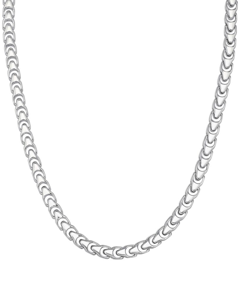 Bulova Men's Polished Link 22" Chain Necklace in Sterling Silver-Plate Cover