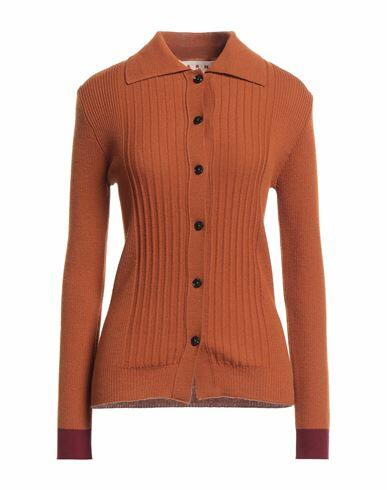 Marni Woman Cardigan Brown Virgin Wool Cover