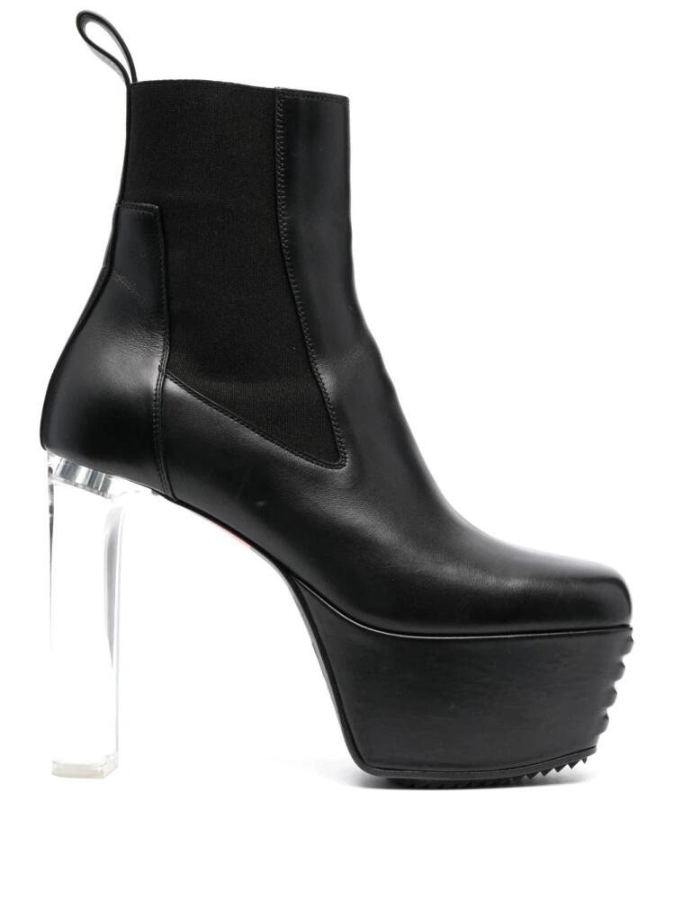 Rick Owens leather platform boots - Black Cover