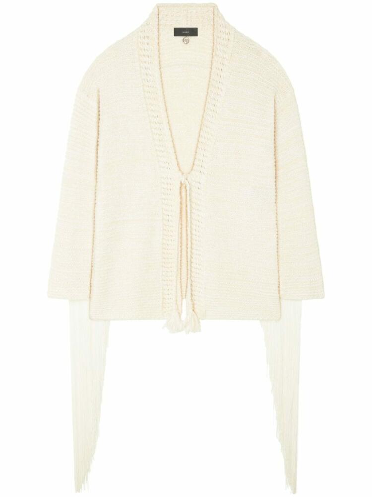 Alanui Bright Hues fringed cardigan - Neutrals Cover