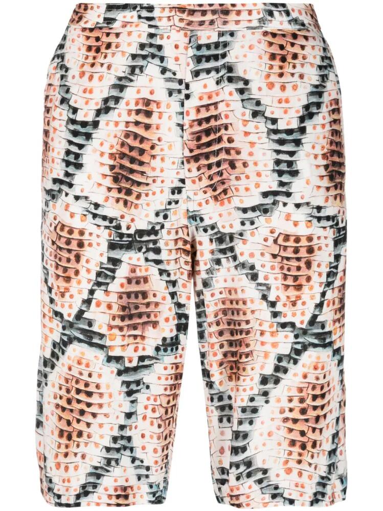 Endless Joy snakeskin-print bermuda shorts - Neutrals Cover