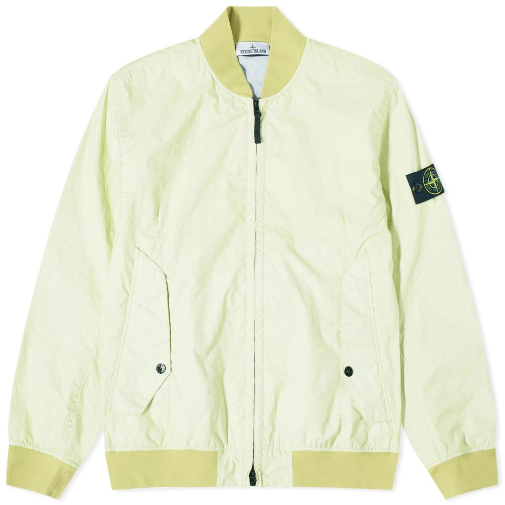 Stone Island Men's Membrana 3L TC Bomber Jacket in Pistachio Cover