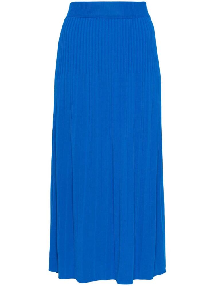 JOSEPH ribbed-knit midi skirt - Blue Cover