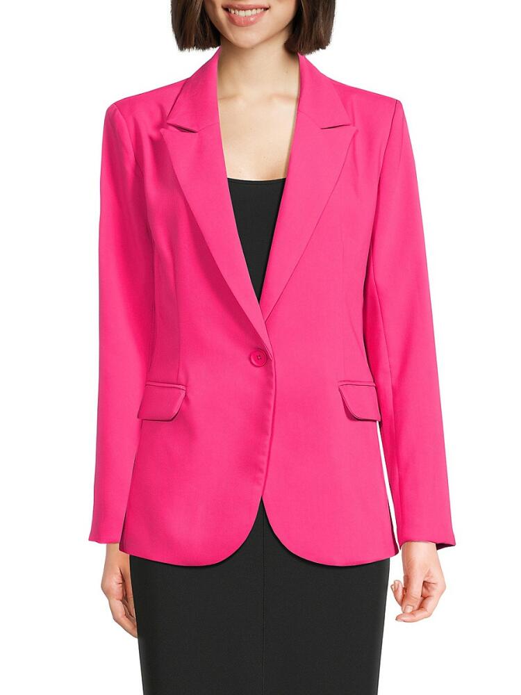 Saks Fifth Avenue Women's Notch Lapel Blazer - Raspberry Cover