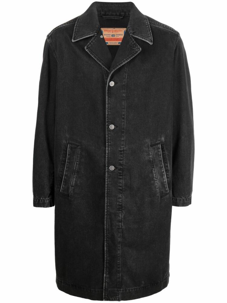 Diesel D-Roku-Long denim coat - Black Cover