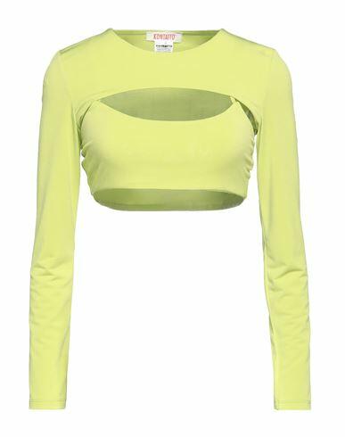 Kontatto Woman Top Acid green Polyester, Elastane Cover