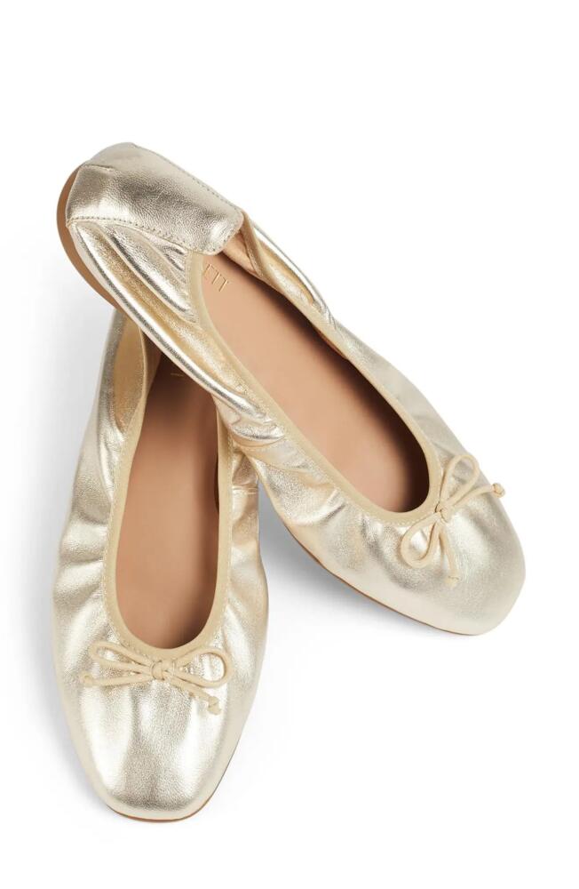 LK Bennett Trilly Metallic Ballet Flat in Champagne Cover