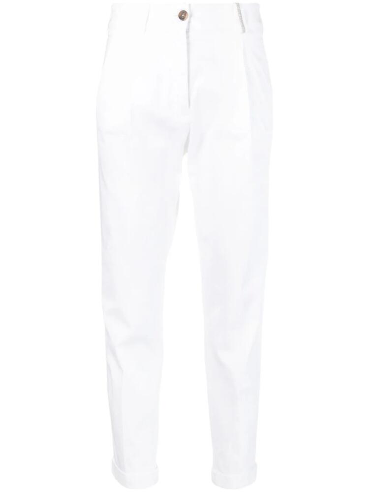 Fabiana Filippi high-waisted cotton trousers - White Cover