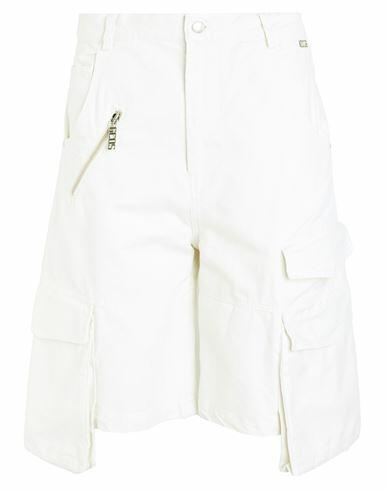 Gcds Man Shorts & Bermuda Shorts Off white Cotton Cover