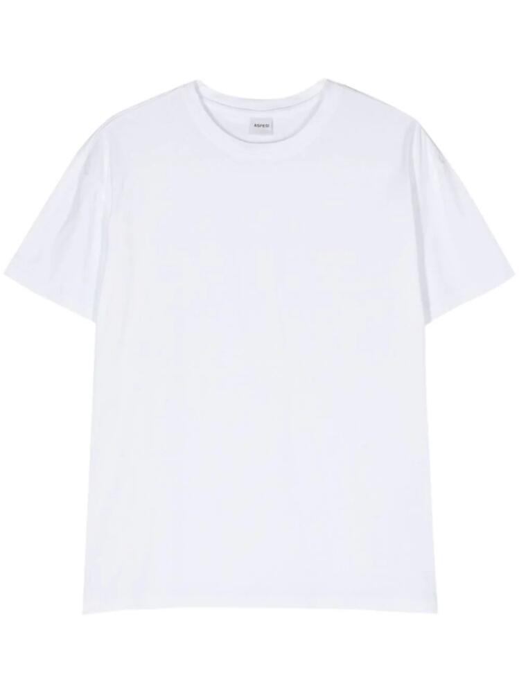 ASPESI rubberised-logo cotton T-shirt - White Cover