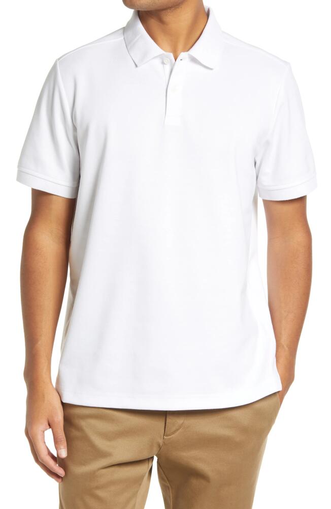 Nordstrom Tech Smart Piqué Polo in White Cover