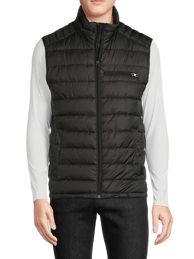 Andrew Marc Men's Gershwin Channel Quilt Puffer Vest - Black Cover