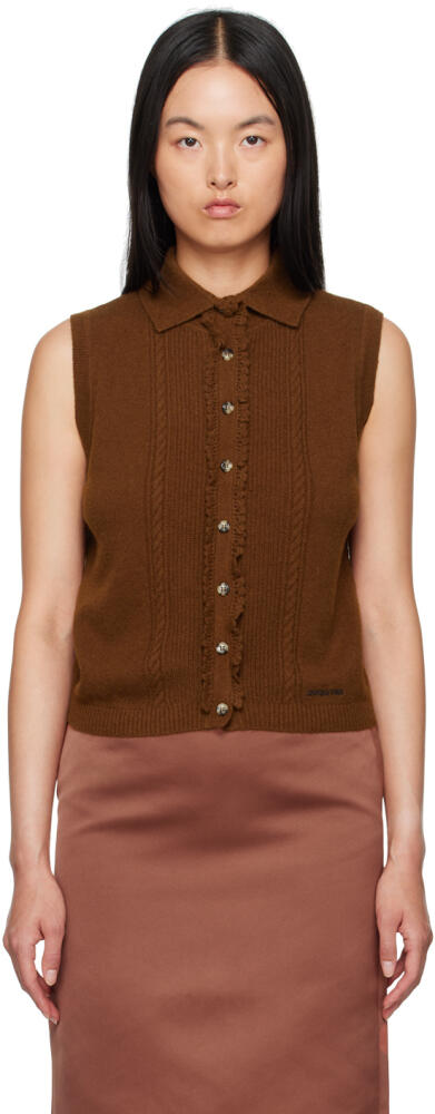 SHUSHU/TONG Brown Spread Collar Cardigan Cover