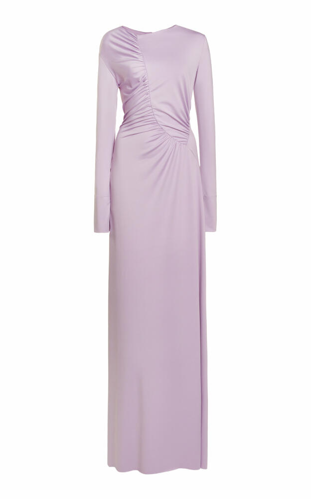 Victoria Beckham - Ruched Satin Gown - Purple Cover