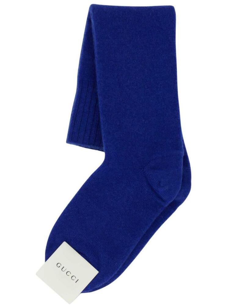 Gucci logo-patch socks - Blue Cover