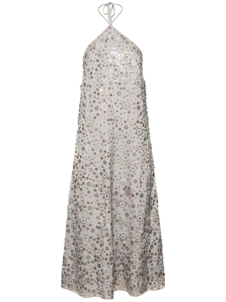 SAKS POTTS Dax Embellished Jersey Midi Dress Cover