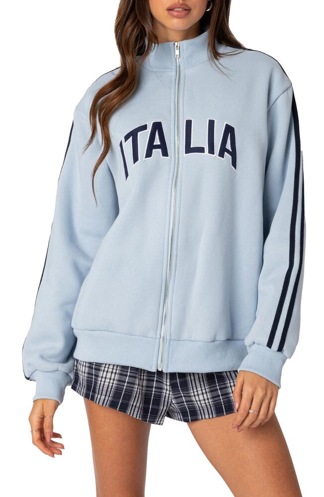 EDIKTED Italy Track Jacket in Light-Blue Cover