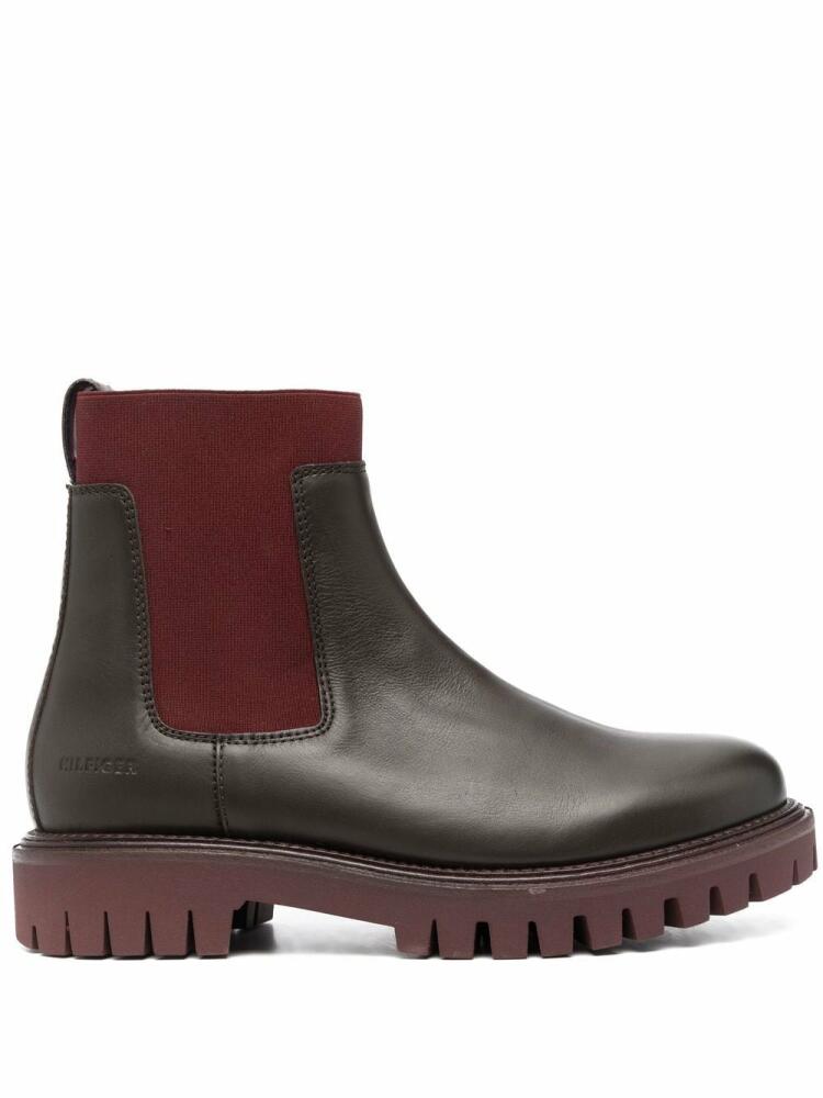 Tommy Hilfiger Premium chunky Chelsea boots - Red Cover