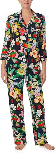 Kate Spade New York Long 3/4 Sleeve PJ Set (Flower Bed) Women's Pajama Sets Cover